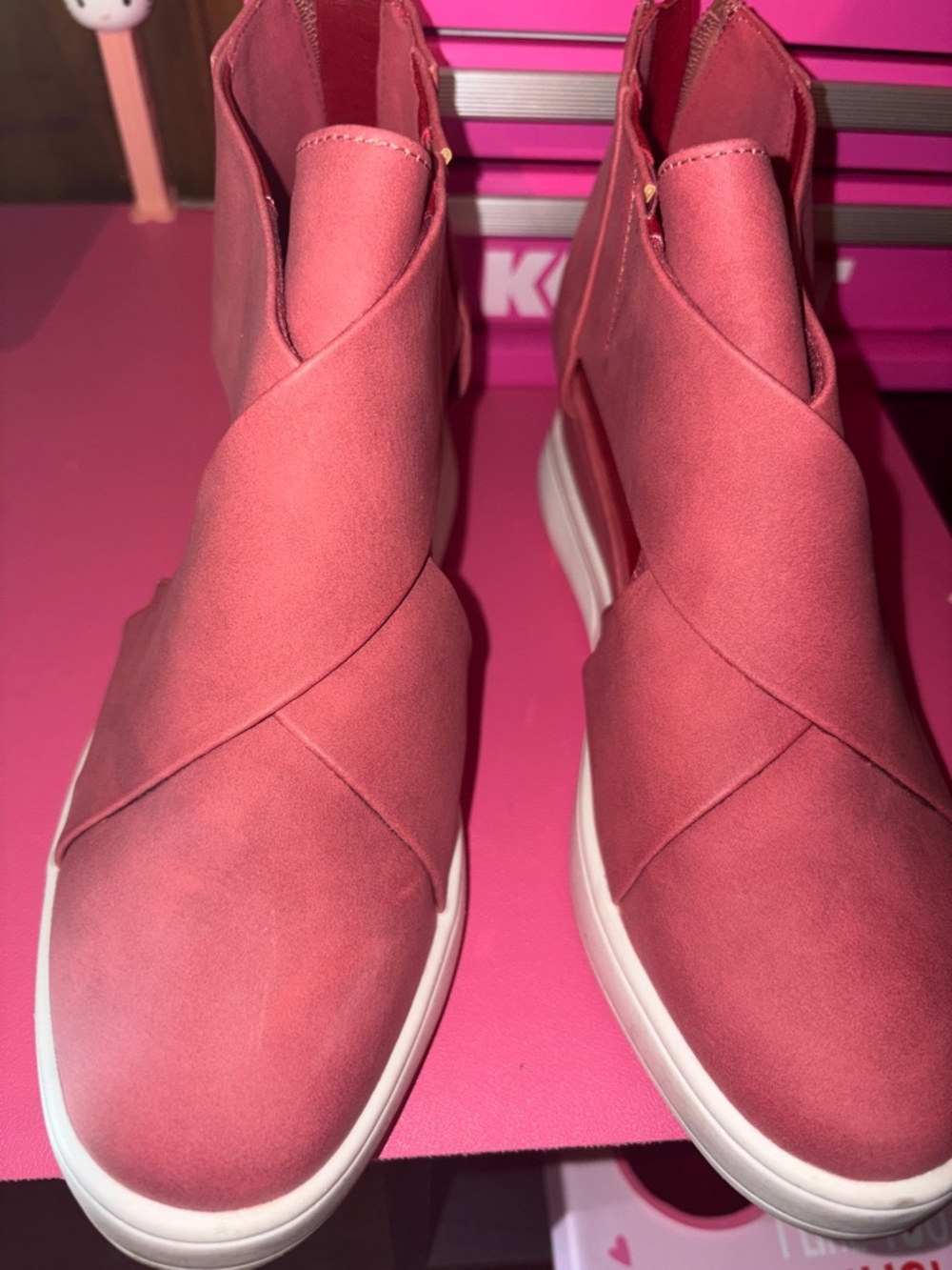 Journee Collection Pink Ankle Booties